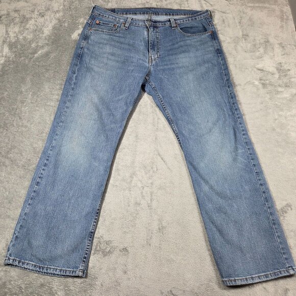 Levis 569 Jeans Mens 34X30 Blue Loose Straight Stretch Denim Workwear Western - Picture 2 of 9
